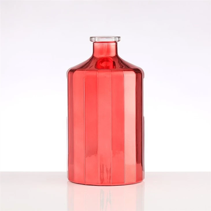Red Glass Wine Bottles